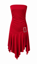 Strapless asymmetrical dress