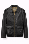 Leather bomber