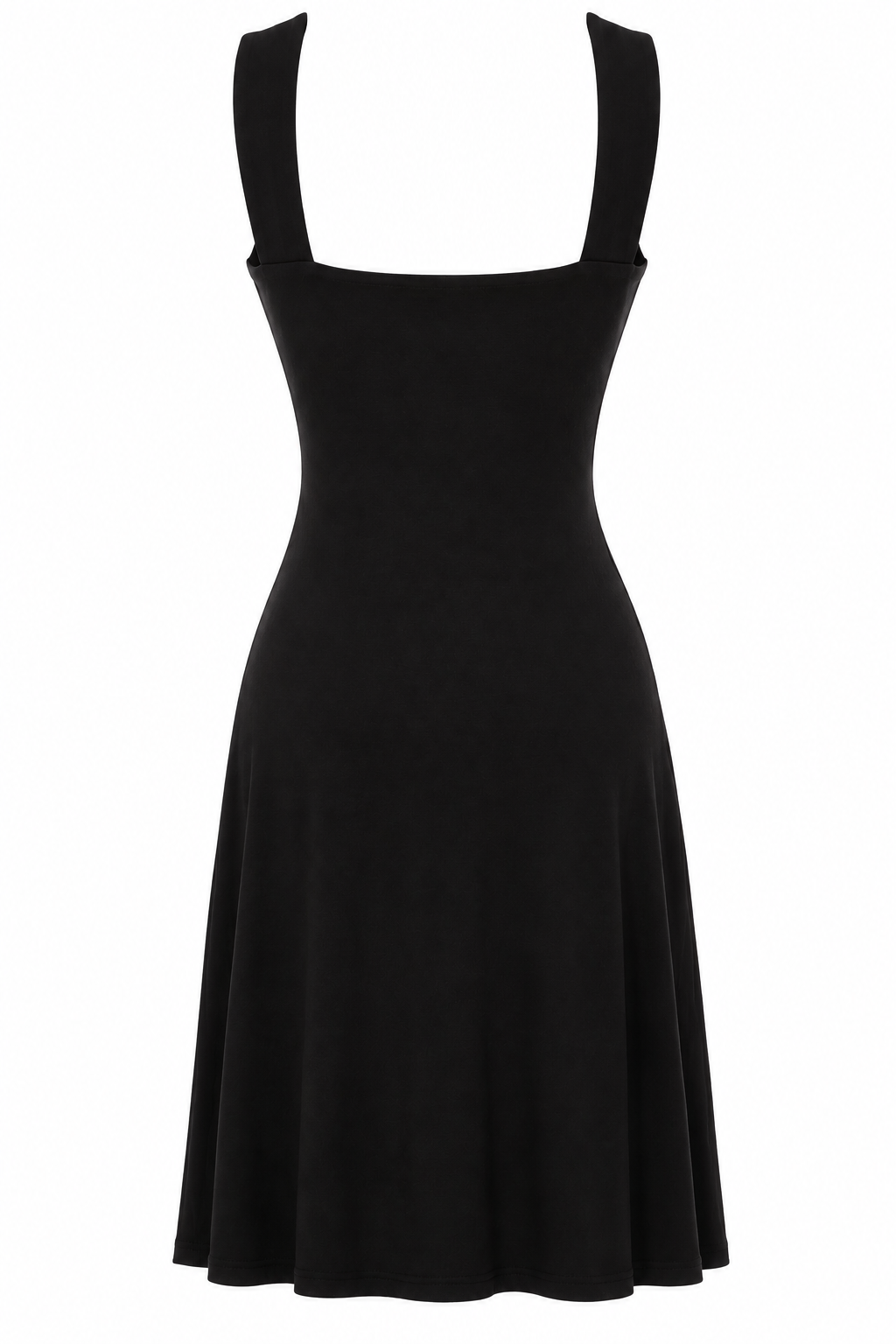 Mini black dress with metallic hoop