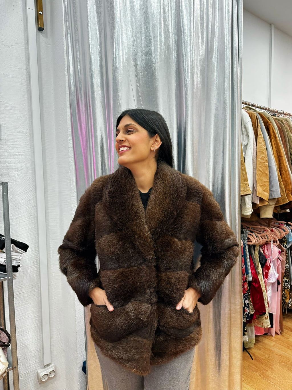 Vintage real fur coat