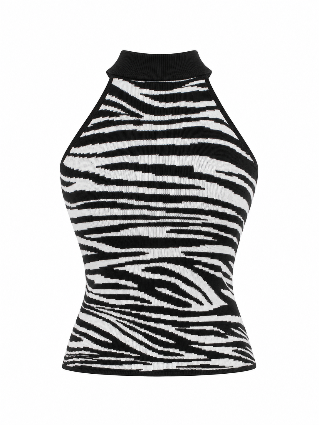 Zebra knitted blouse