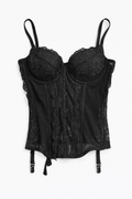 Black lace corset