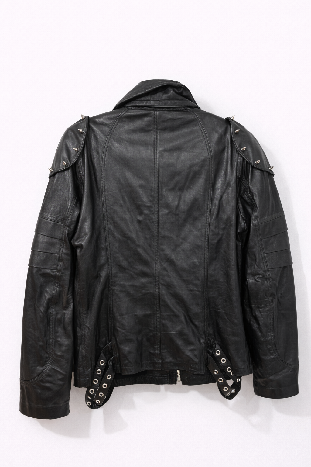 80s leather studded jacket