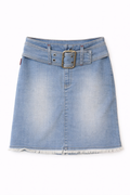 Mini belted skirt