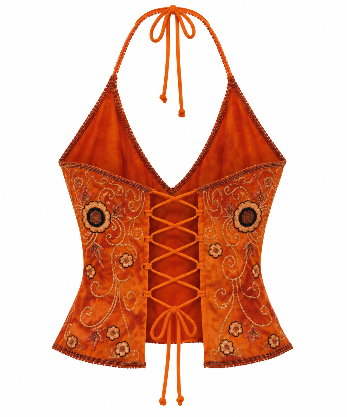 Vintage Charly silk embellished corset