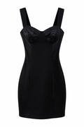 Corset mini black dress