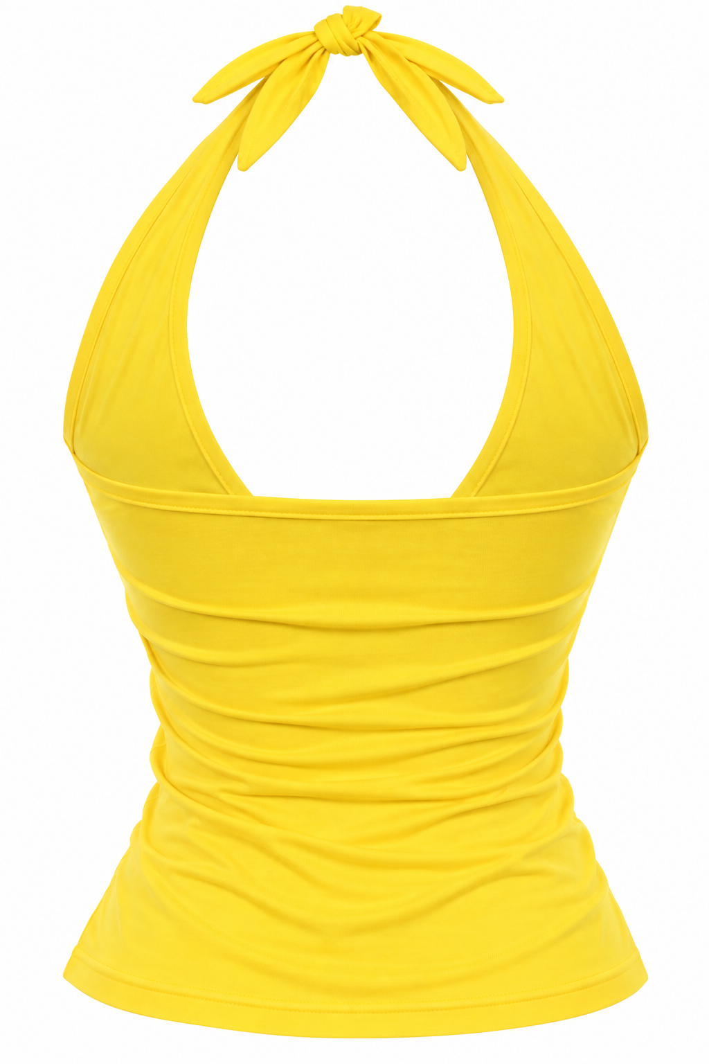 Yellow halter neck top with beads