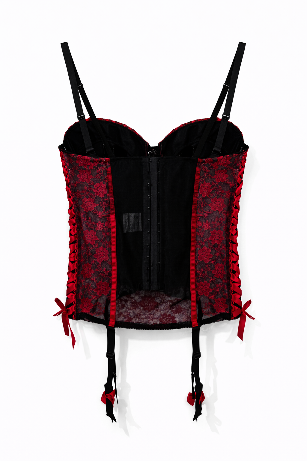 Vintage red lace corset