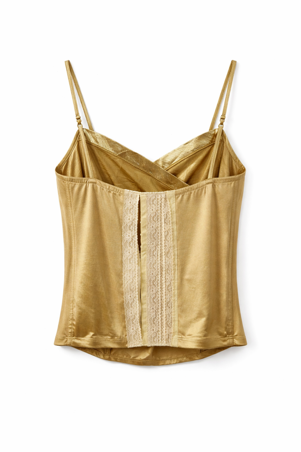 Satin golden corset