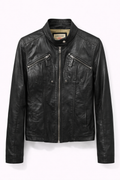 Leather biker jacket