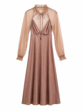 Deadstock dress with sheer sleeves