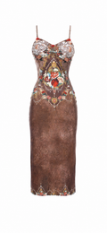 Summer printed dress with small flowers