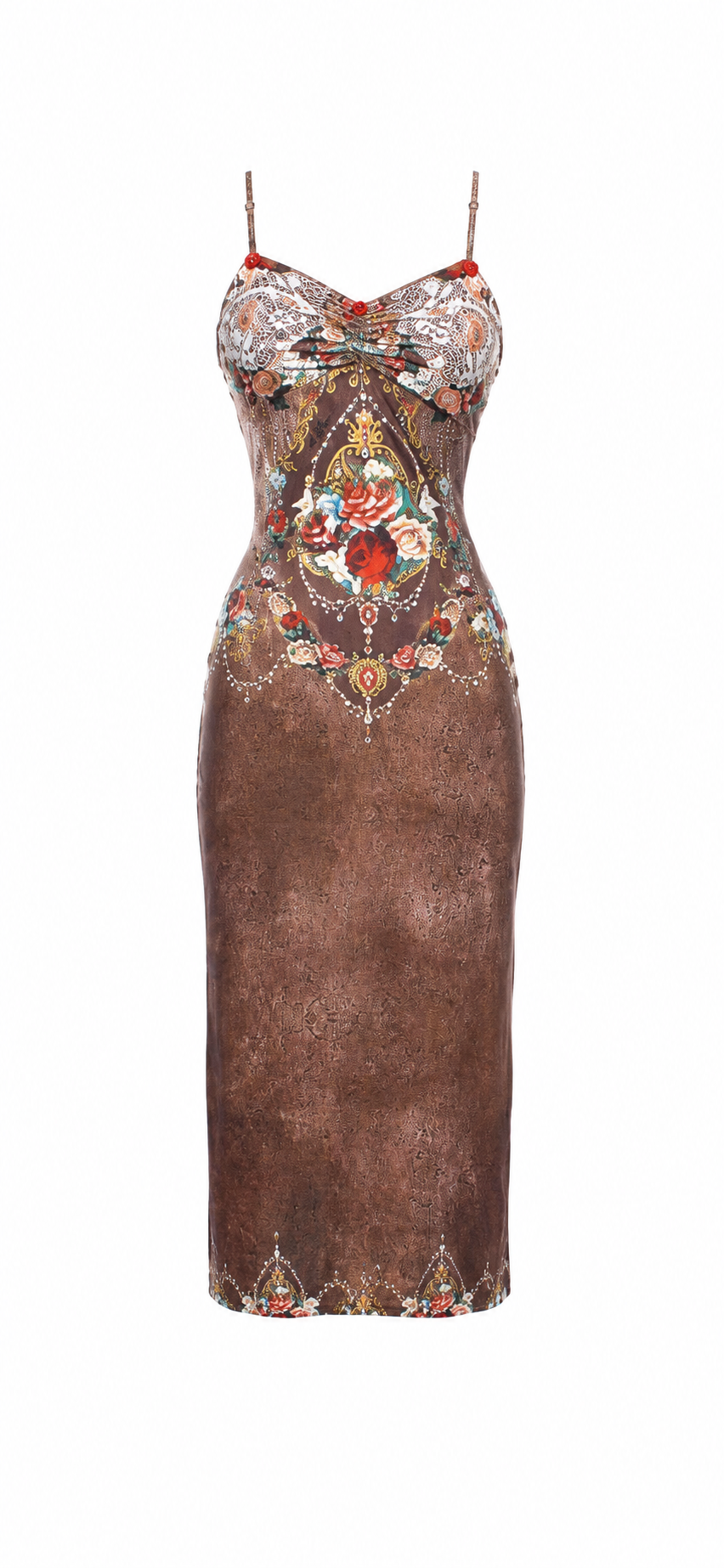 Summer printed dress with small flowers