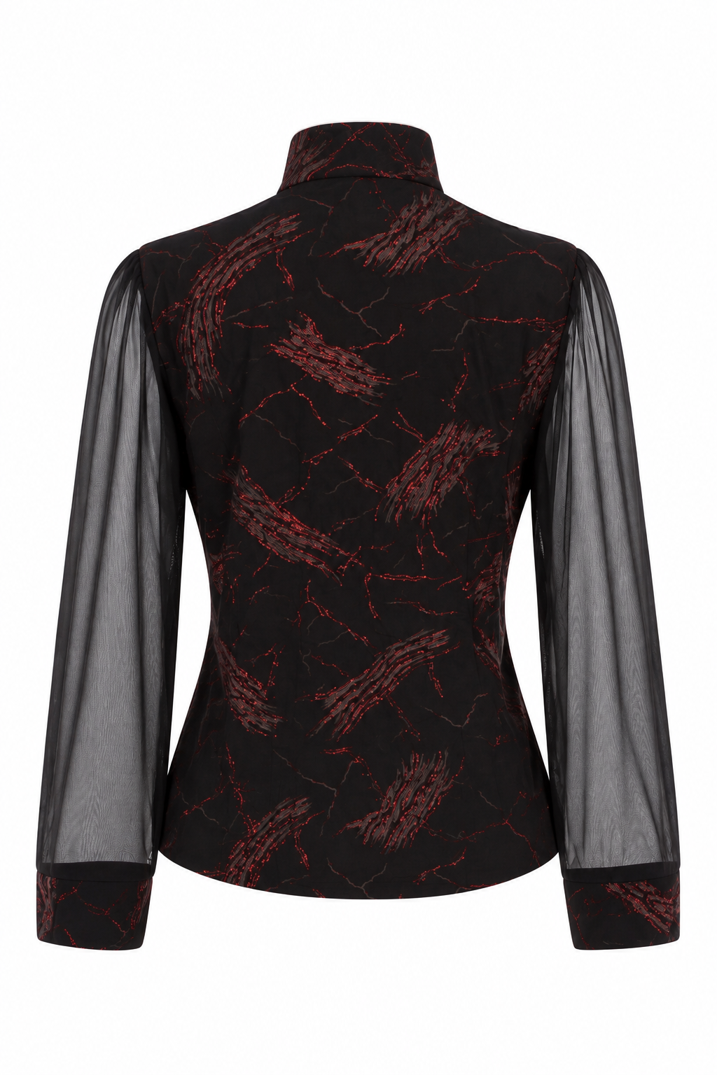 Japanese style shirt with mesh sleeves