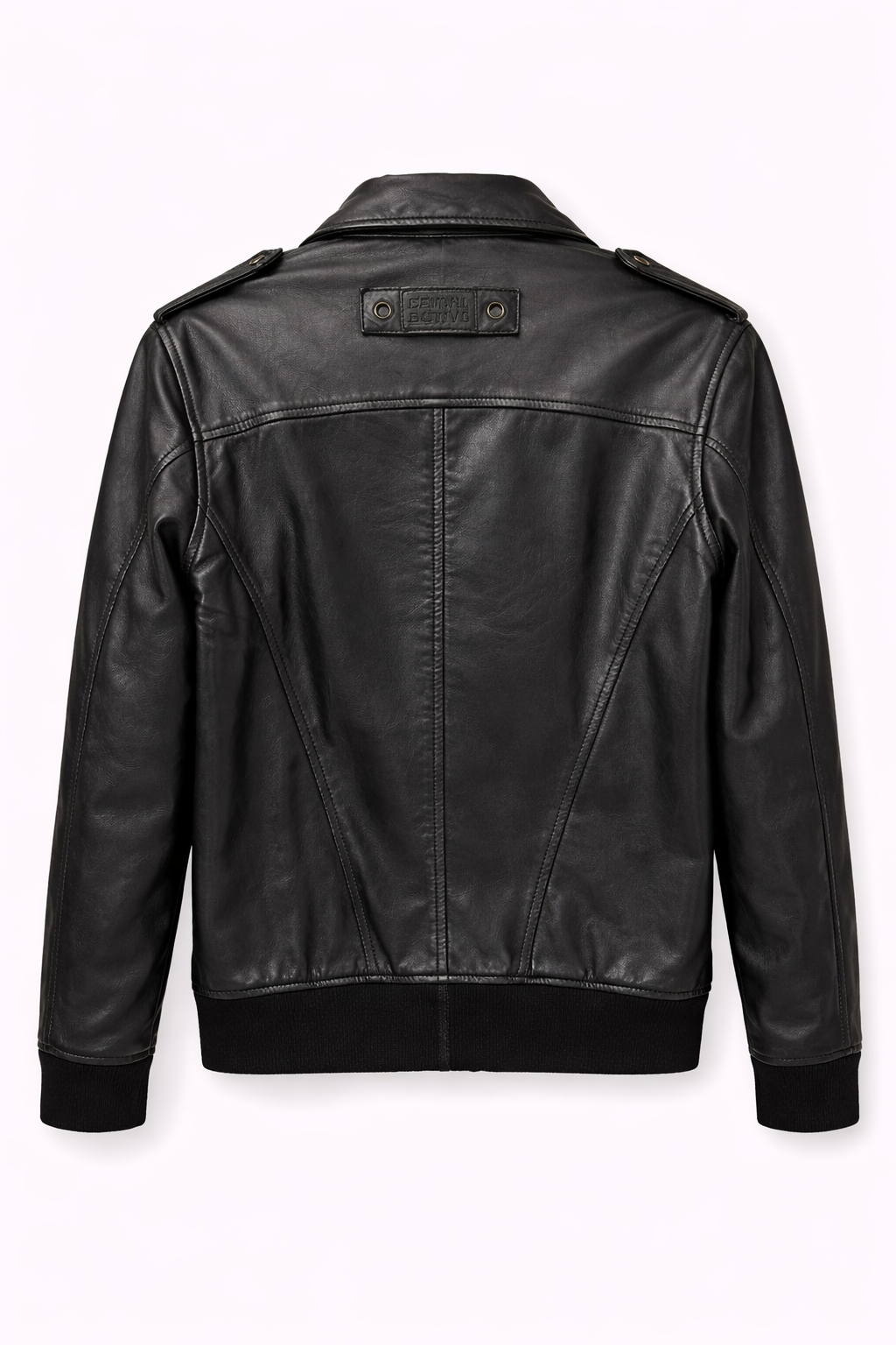 Leather bomber