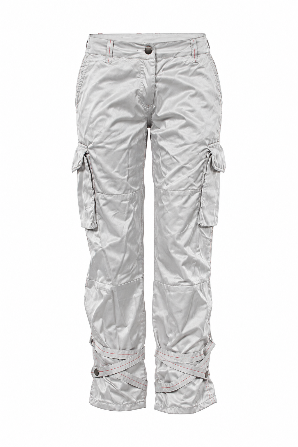 Low rised silver / grey pants