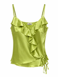 Satin ruffle top