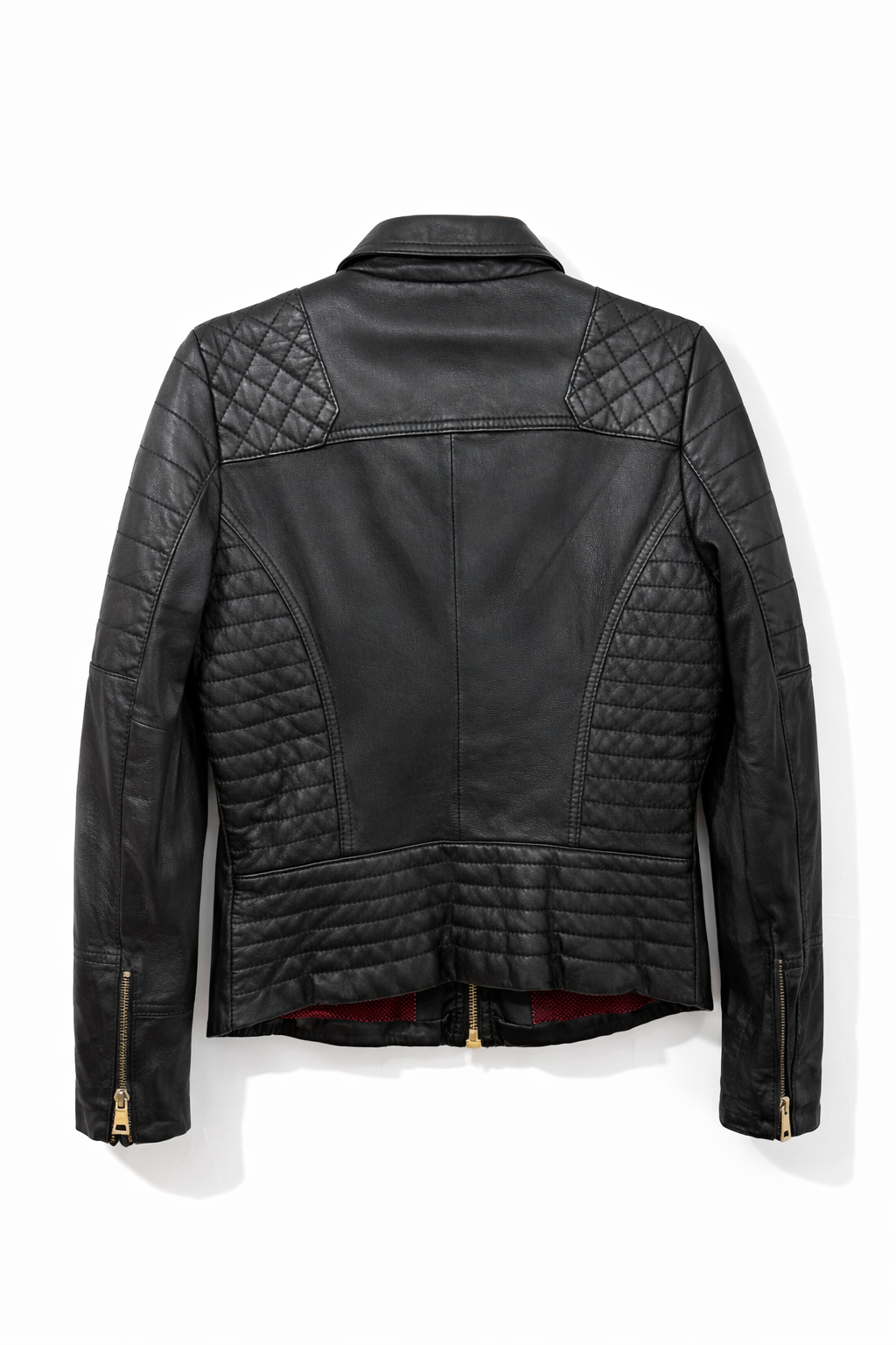 Leather biker jacket