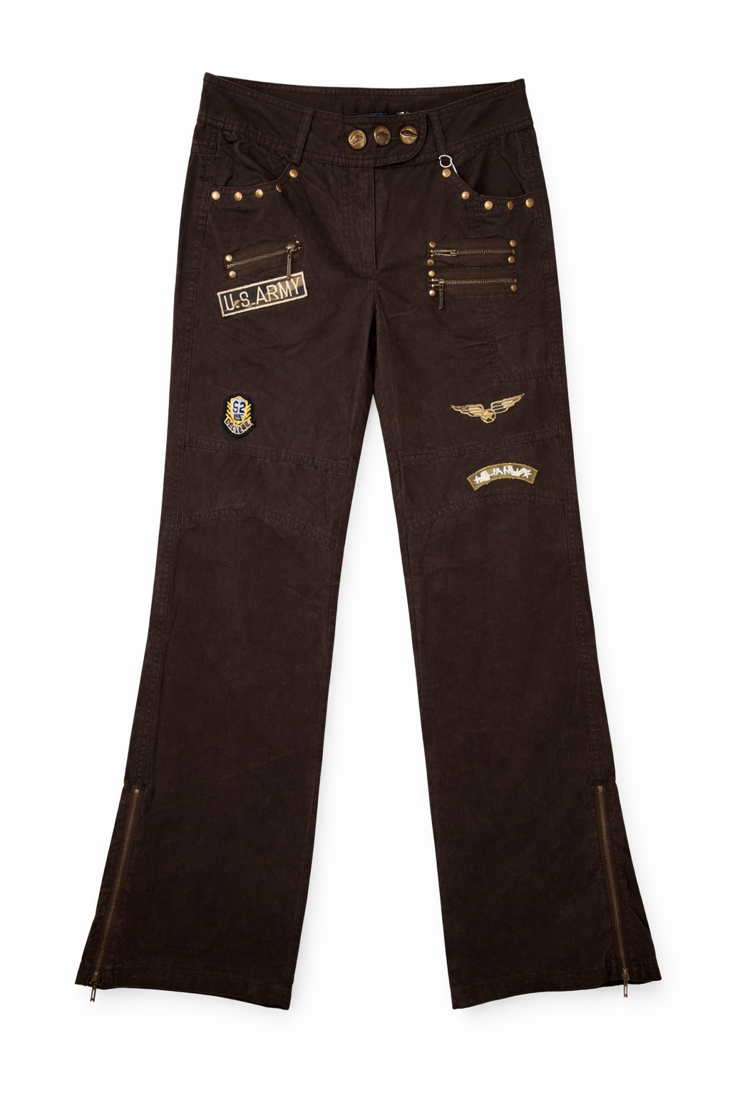 Army vintage low rised trousers