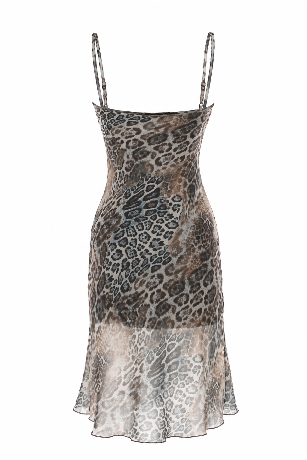 Asymmetrical corset leopard dress