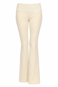 Cream / ivory pants with lace detail
