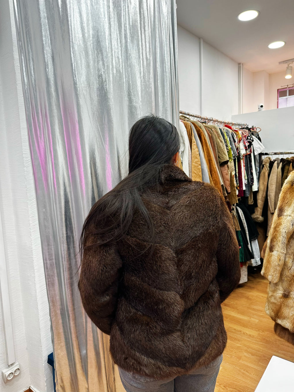 Vintage real fur coat