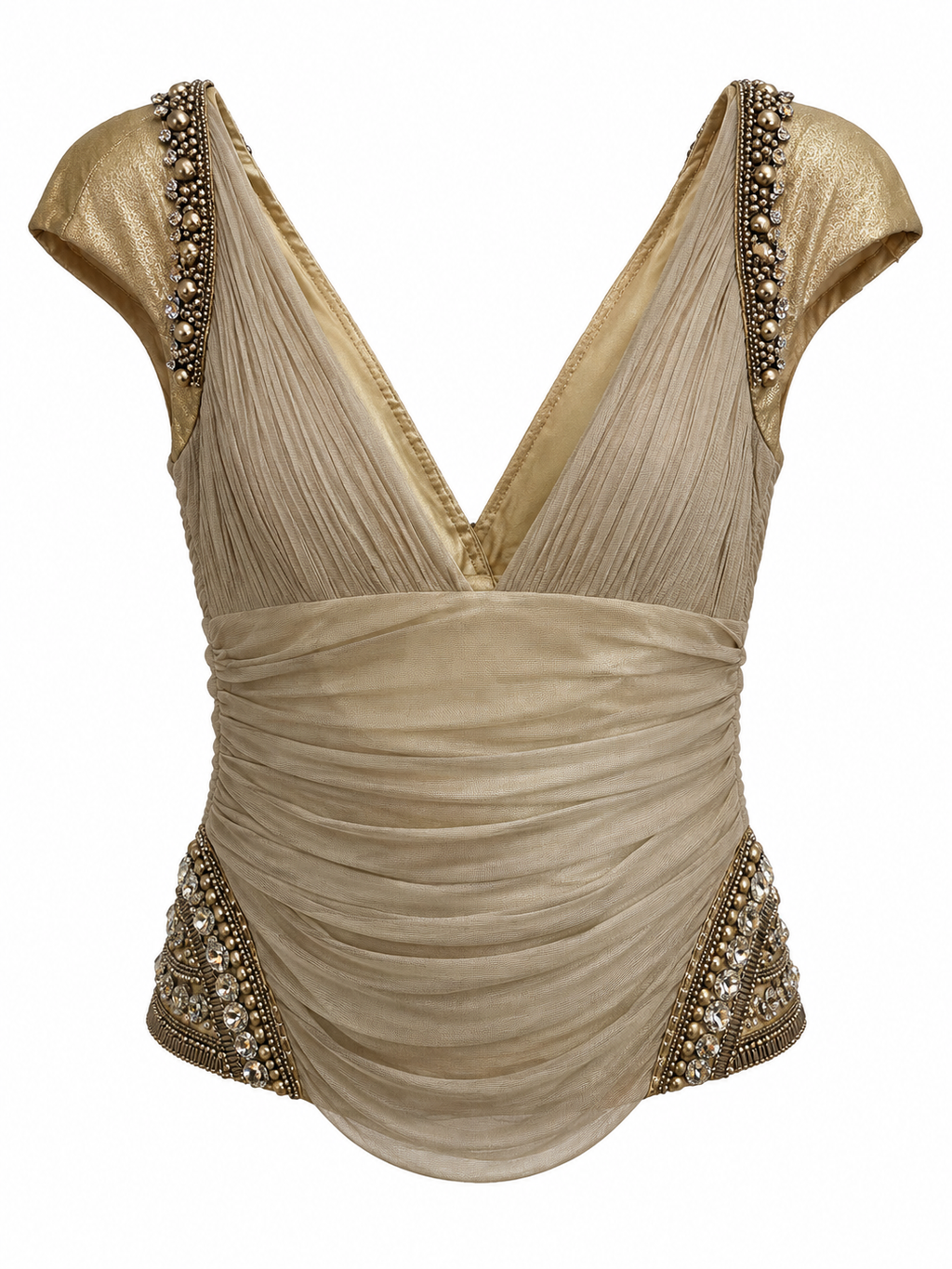 Vintage gold embellished corset