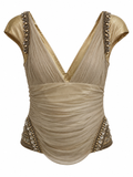 Vintage gold embellished corset