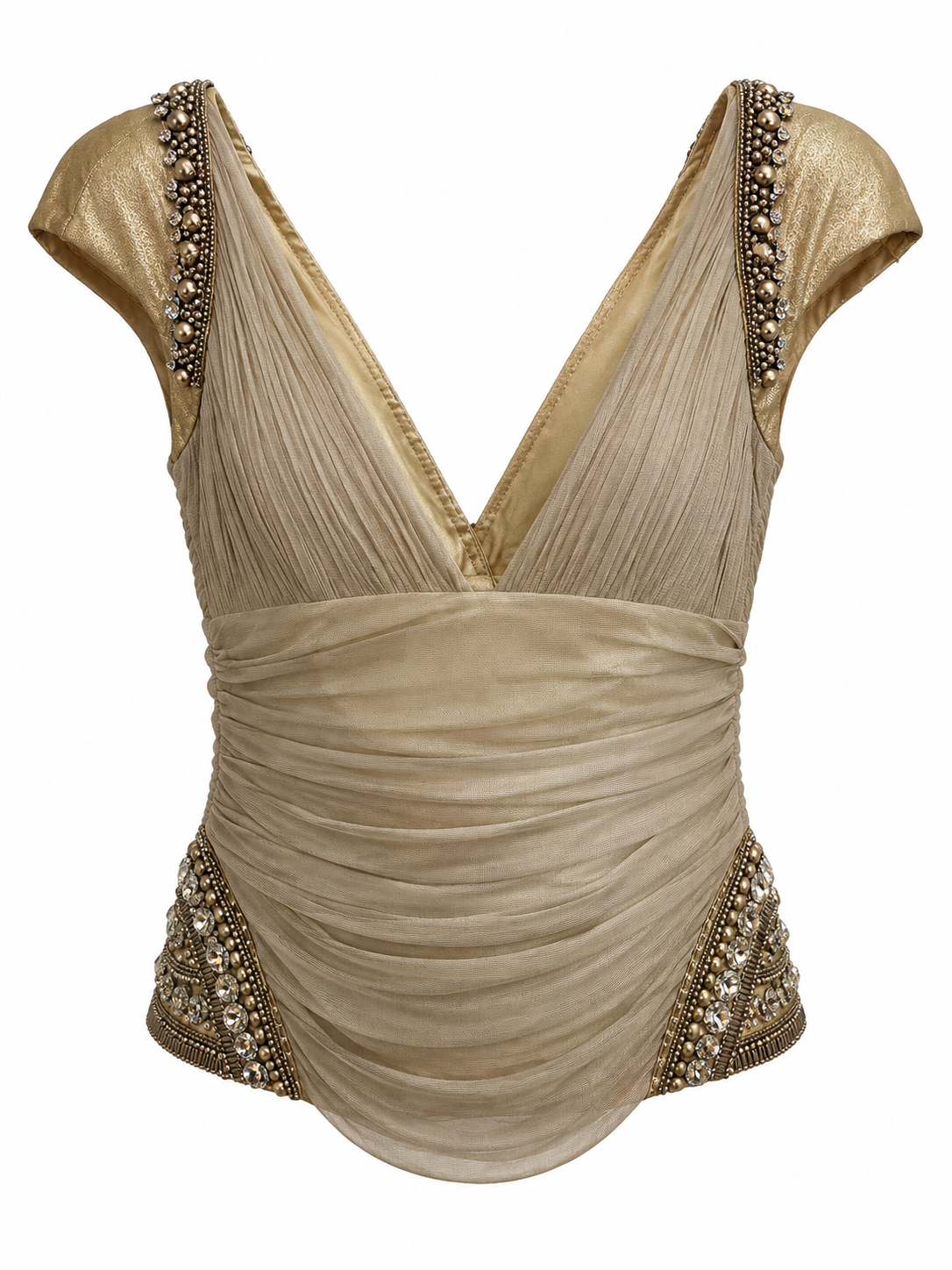 Vintage gold embellished corset
