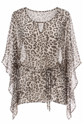 Animal printed flowy blouse