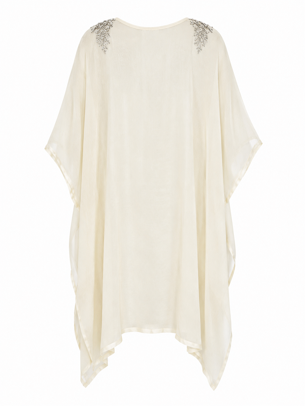Maxi semi see through kaftan blouse with sequins