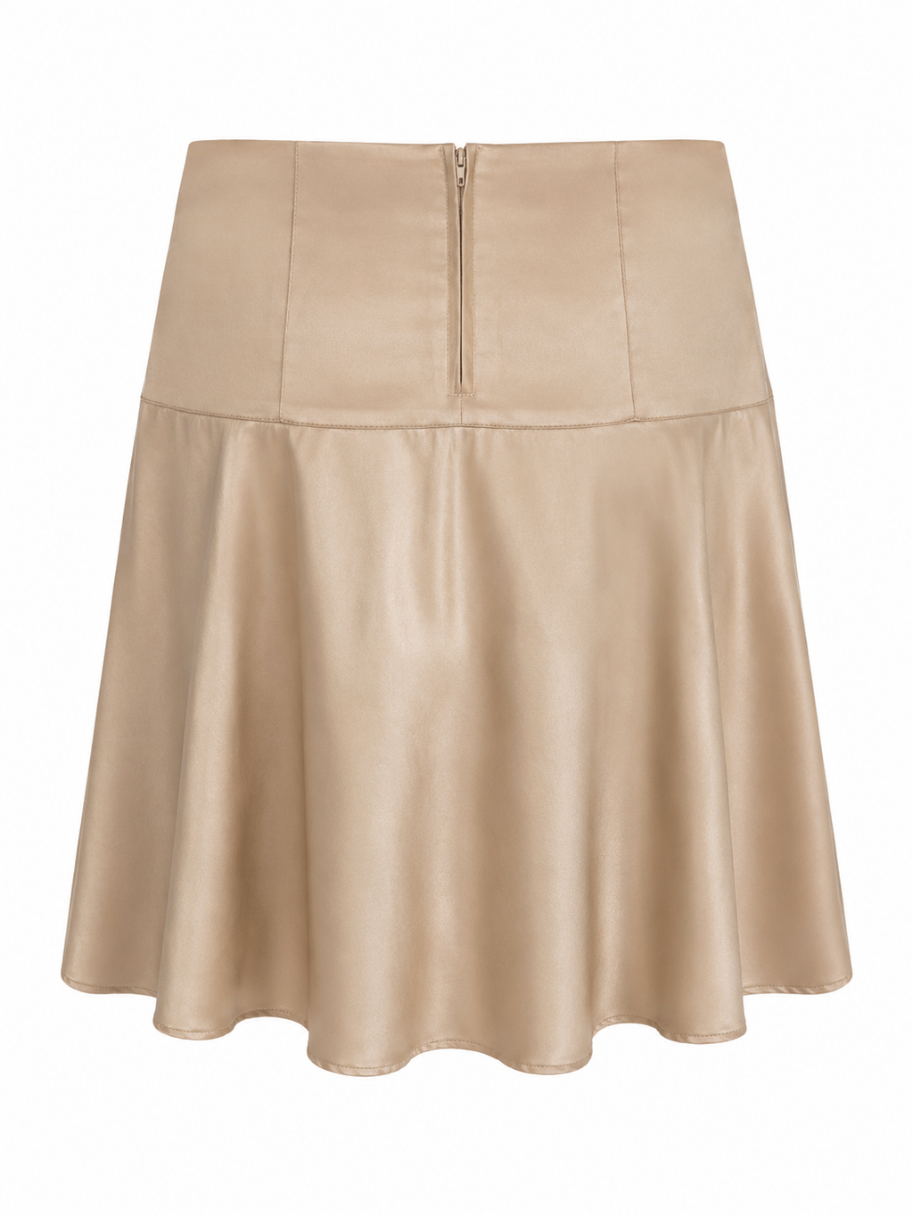 Gold satin Greek designer brand skirt
