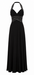 Backless beaded occasional dress