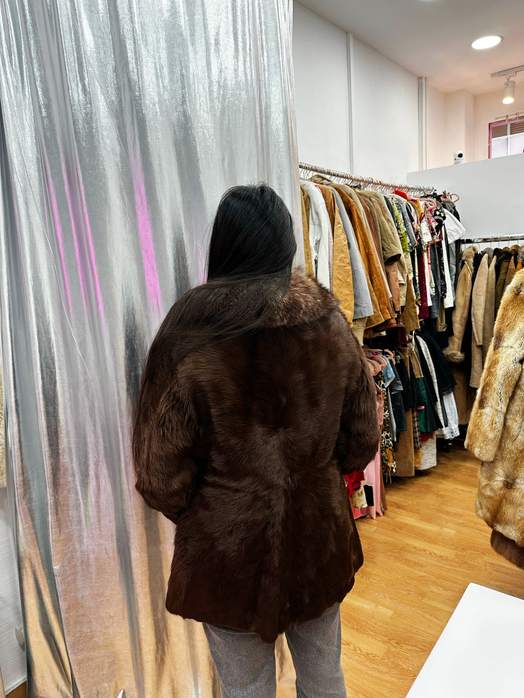 Vintage real fur coat