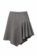 Asymmetrical woolen skirt