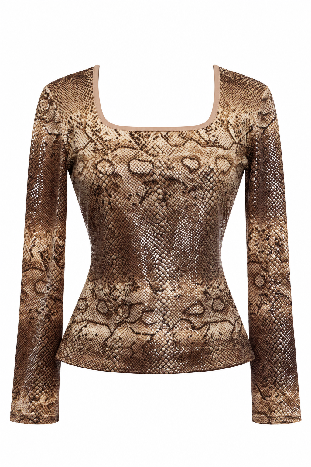 Animal printed leatherette top