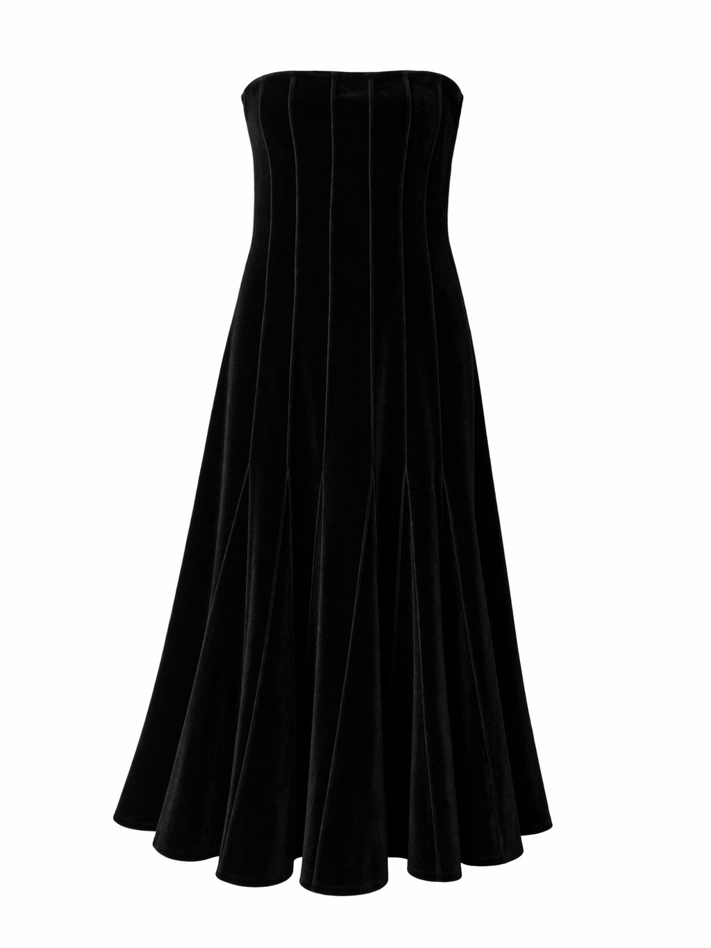 Strapless velvet gown