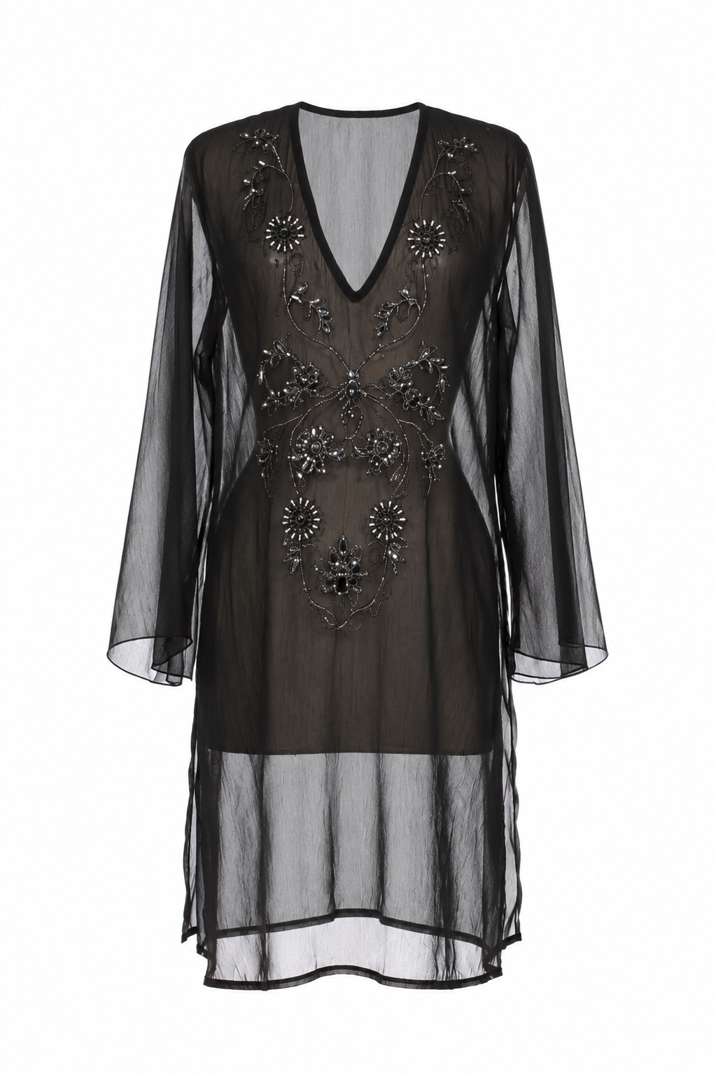 Mesh embroidered blouse