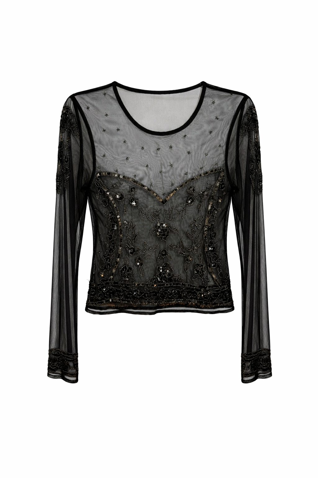 Beaded mesh top