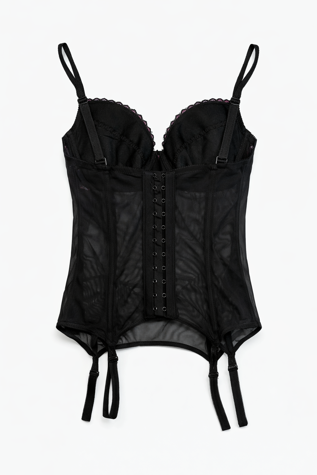 Lace & mesh corset top