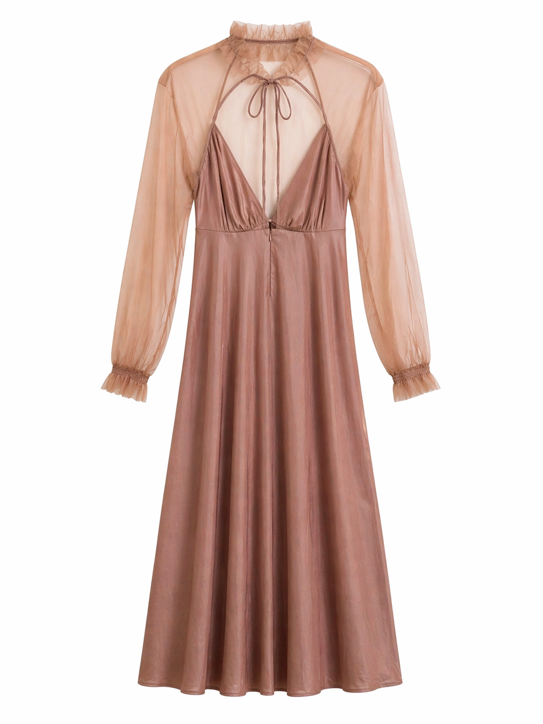 Deadstock dress with sheer sleeves