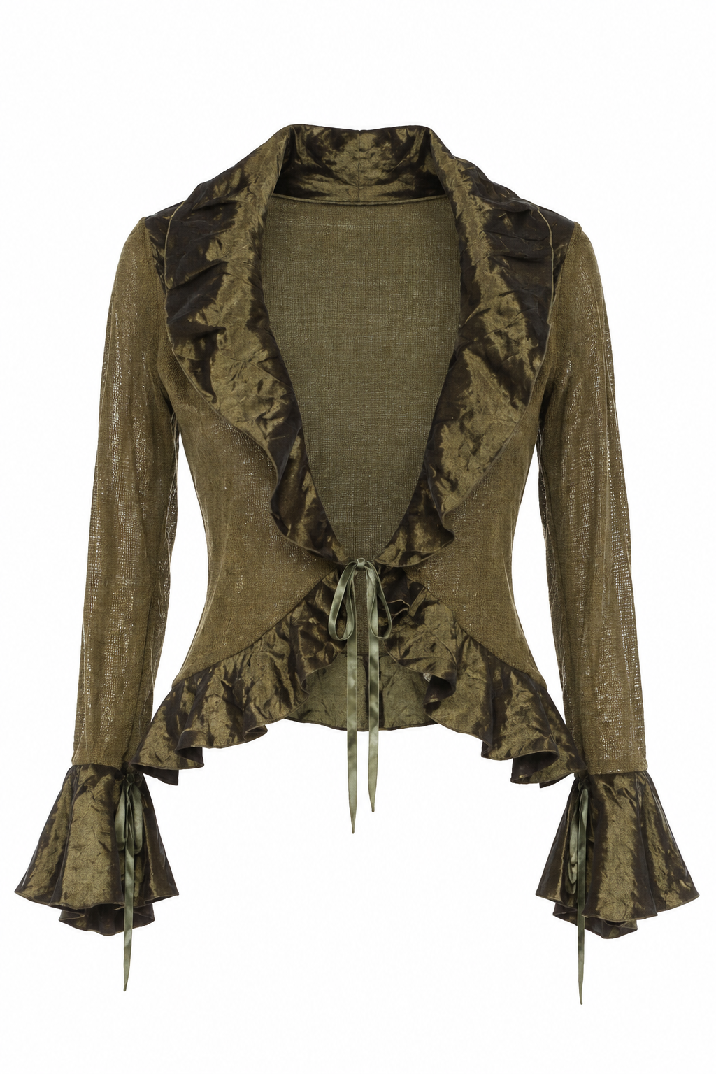 Knitted cardigan with taffeta details