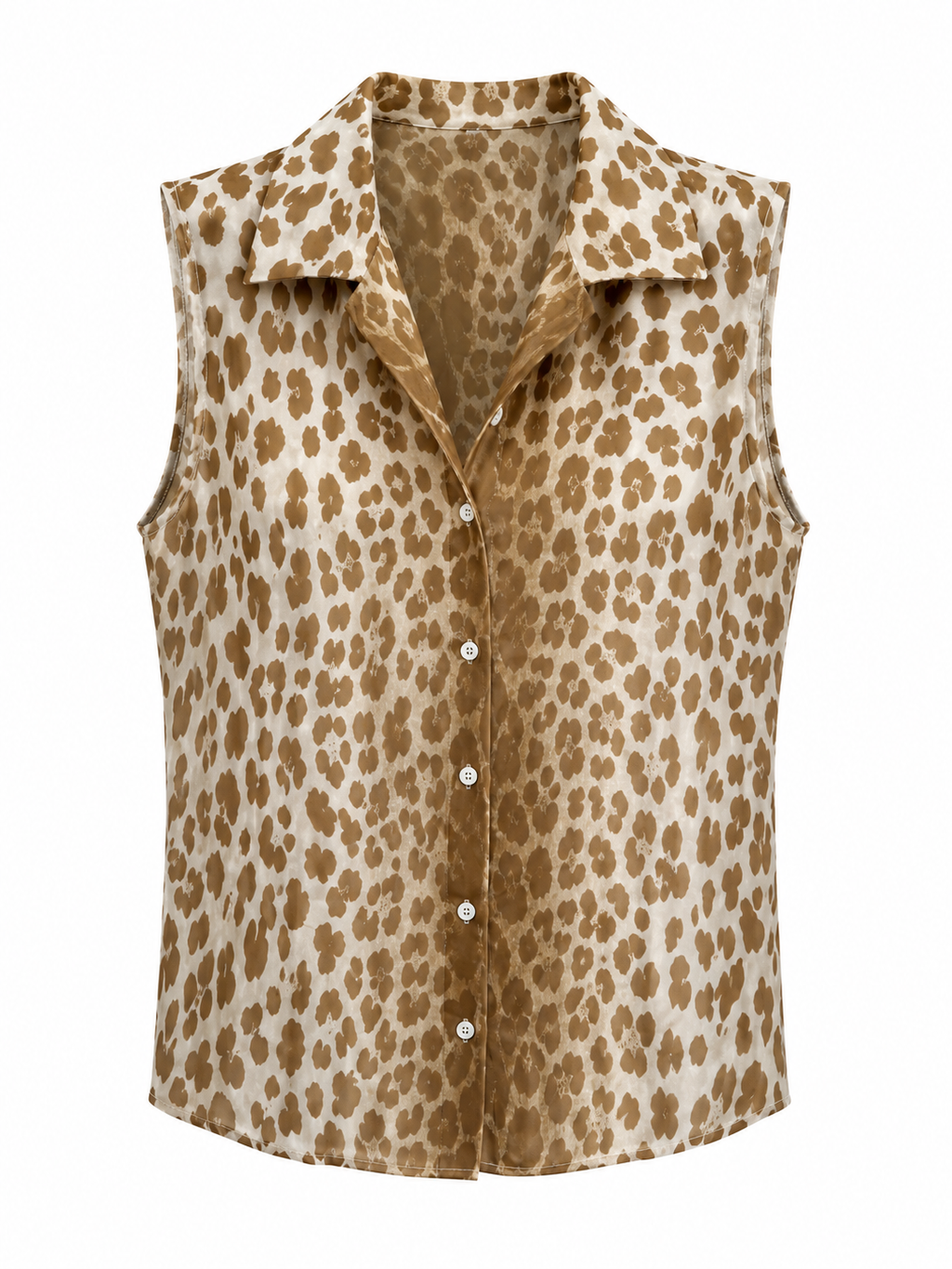 Satin leopard shirt