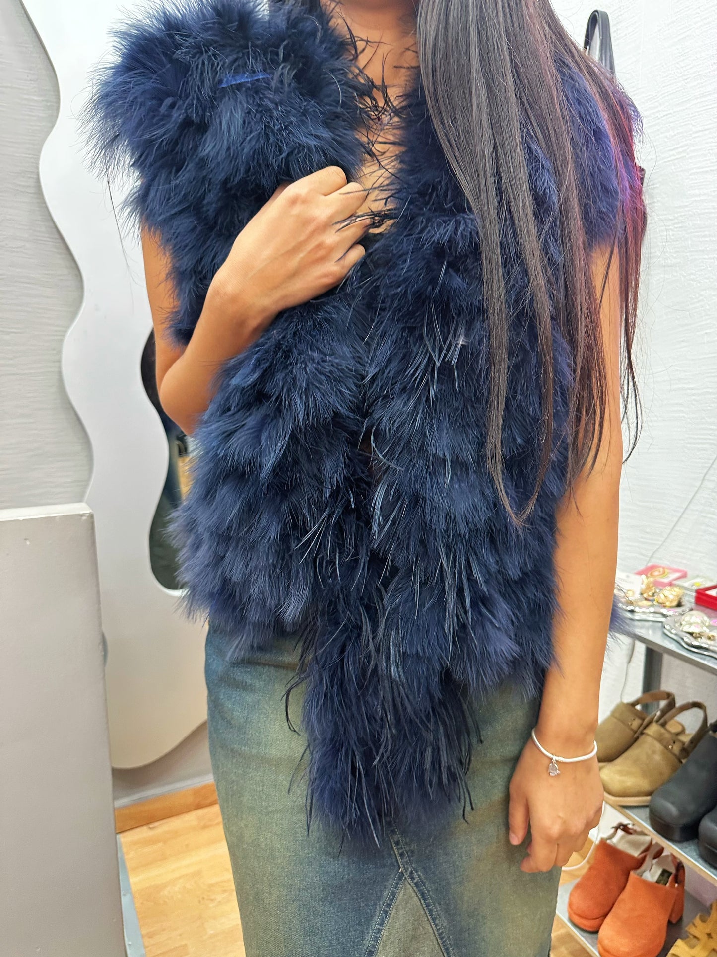 Real fur vest