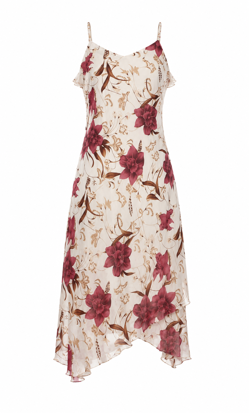 Summer floral dress with small beads