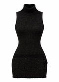 Knitted sparkly mini dress