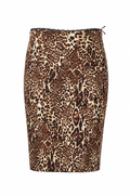 Elastic leopard skirt