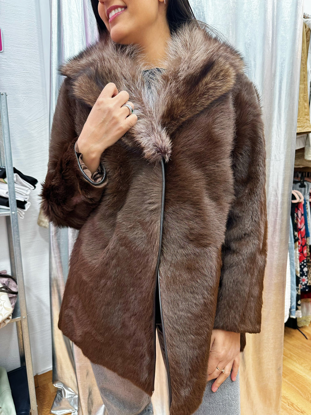 Vintage real fur coat