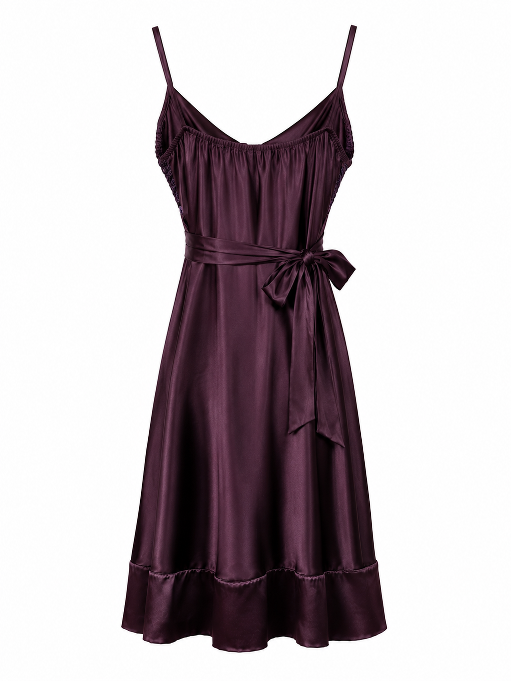 Satin dress with sequins