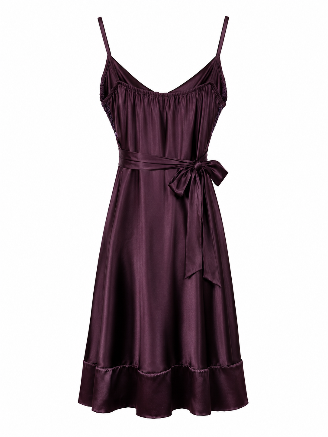 Satin dress with sequins